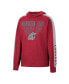 Фото #3 товара Big Boys Heathered Crimson Washington State Cougars Wind Changes Raglan Hoodie T-shirt