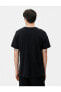 4sam10020hk 999 Siyah Erkek Pamuk Jersey Kısa Kollu T-shirt