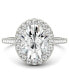 Moissanite Oval Halo Ring (3-1/2 ct. tw. Diamond Equivalent) in 14k White Gold