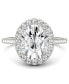 Фото #2 товара Moissanite Oval Halo Ring (3-1/2 ct. tw. Diamond Equivalent) in 14k White Gold