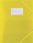 Donau Teczka z gumką DONAU, PP, A4, 480mikr., 3-skrz., półtransparentna żółta