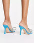 Public Desire – Exklusiv – Level Up – Mules in glitzerndem Blau