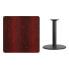 Фото #2 товара 36'' Square Mahogany Laminate Table Top With 24'' Round Table Height Base