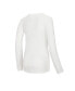 ფოტო #2 პროდუქტის Women's White, Crimson Oklahoma Sooners Long Sleeve V-Neck T-shirt and Gauge Pants Sleep Set