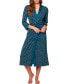 ფოტო #1 პროდუქტის Women's Malachite Ultra Soft Midi Print Robe