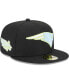 ფოტო #1 პროდუქტის Men's Black New England Patriots Multi 59FIFTY Fitted Hat