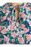LCW Bağlamalı Yaka Çiçekli Uzun Kollu Kadın Bluz