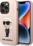 Karl Lagerfeld Etui Karl Lagerfeld KLHMP14LSNIKBCP Apple iPhone 14 Pro hardcase różowy/pink Silicone NFT Ikonik Magsafe