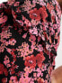 Фото #7 товара Miss Selfridge frill detail maxi slip dress in pink floral print