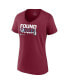 ფოტო #3 პროდუქტის Women's Burgundy Colorado Avalanche 2022 Stanley Cup Champions Plus Size Hometown V-Neck T-shirt
