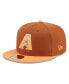 ფოტო #1 პროდუქტის Men's Brown/Orange Arizona Diamondbacks Spring Color Basic Two-Tone 59Fifty Fitted Hat