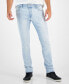 ფოტო #1 პროდუქტის Men's Light-Wash Slim Tapered Fit Jeans