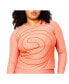 Фото #1 товара Women's Alyssa Long Sleeve Spiral Swim Shirt