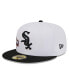 Men's White/Black Chicago White Sox Major Sidepatch 59FIFTY Fitted Hat