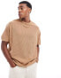 Фото #3 товара ASOS DESIGN oversized lightweight knitted t-shirt in camel