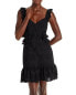 Фото #1 товара Aqua Ruffled Eyelet Mini Dress Black XS