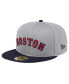 ფოტო #3 პროდუქტის Men's Gray Boston Red Sox Pivot Mesh 59FIFTY Fitted Hat