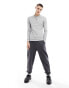 Фото #3 товара ASOS DESIGN muscle fit sweatshirt in grey marl