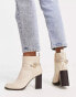 Фото #4 товара River Island hardware ankle boot in cream