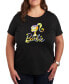 Фото #1 товара Trendy Plus Size Barbie Flowers Graphic Short Sleeve T-shirt