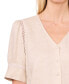 Фото #3 товара Women's Button-Up Short-Sleeve Blouse