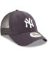 Фото #3 товара Men's Navy New York Yankees Trucker 9FORTY Adjustable Snapback Hat