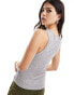 Vila wool blend tank top in grey