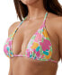 Фото #1 товара Women's Printed Slider Triangle Bikini Top