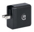 Фото #8 товара Manhattan Wall/Power Mobile Device GaN Charger (UK - USA and Euro 2-pin) - USB-C Port - up to 65W / 3A - GaN (Galium Nitride) tech & PI chipset for maximum charging efficiency - Interchangeable Plugs - Phone/Laptop Charger - Black - Three Year Warranty - Box - Blac