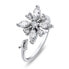 Фото #1 товара Gentle silver open ring Flower RI039W