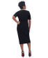 ფოტო #6 პროდუქტის Women's Short-Sleeve Side-Twist Dress