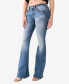 ფოტო #3 პროდუქტის Women's Joey Flap Rainbow Pocket Big T Flare Jean