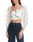 Farm Rio Flowers Crop Top Women's White L