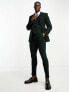 Фото #4 товара ASOS DESIGN super skinny wool mix suit jacket in herringbone in green