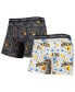 ფოტო #1 პროდუქტის Men's White and Navy Milwaukee Brewers Super Fit 2-Pack Boxer Briefs Set