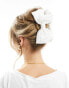 Фото #1 товара ASOS DESIGN hair claw with fabric bow detail in white