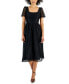 ფოტო #1 პროდუქტის Women's Square-Neck Lace Midi Dress