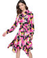 ფოტო #4 პროდუქტის Women's Printed A-Line Shirtdress