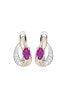 Фото #1 товара Charming bicolor earrings with rubies and zircons SVLE0642SH8R100