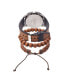 Фото #3 товара Часы и аксессуары American Exchange Набор наручных часов мужских кварцевые с кожаным ремешком, 47мм, с браслетом и футляром