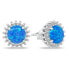 Charming Blue Opal Jewelry Set SET254WB (Earrings, Pendant)