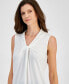 Women's V-Neck Knot Sleeveless Top Ванильный лед, S - фото #3