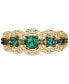 Costa Smeralda Emeralds (3/8 ct. t.w.) & Diamond (1/3 ct. t.w.) Scalloped Ring in 14k Gold 14K Honey Gold Ring, 7 - фото #2