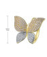 ფოტო #6 პროდუქტის Radiant 14k Gold Plated Large Garden Butterfly Ring with Cubic Zirconia