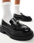 Pull&Bear snaffle detail loafer in black