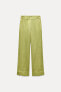 100% linen straight trousers