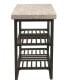 Фото #2 товара Capri 16" Stone and Metal Base Chairside Table