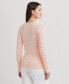 ფოტო #2 პროდუქტის Women's Cotton Cable-Knit Sweater