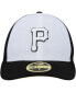 Фото #2 товара Men's White, Black Pittsburgh Pirates 2023 On-Field Batting Practice Low Profile 59FIFTY Fitted Hat