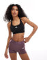 Фото #1 товара adidas Training Hyperglam mid support sports bra in black